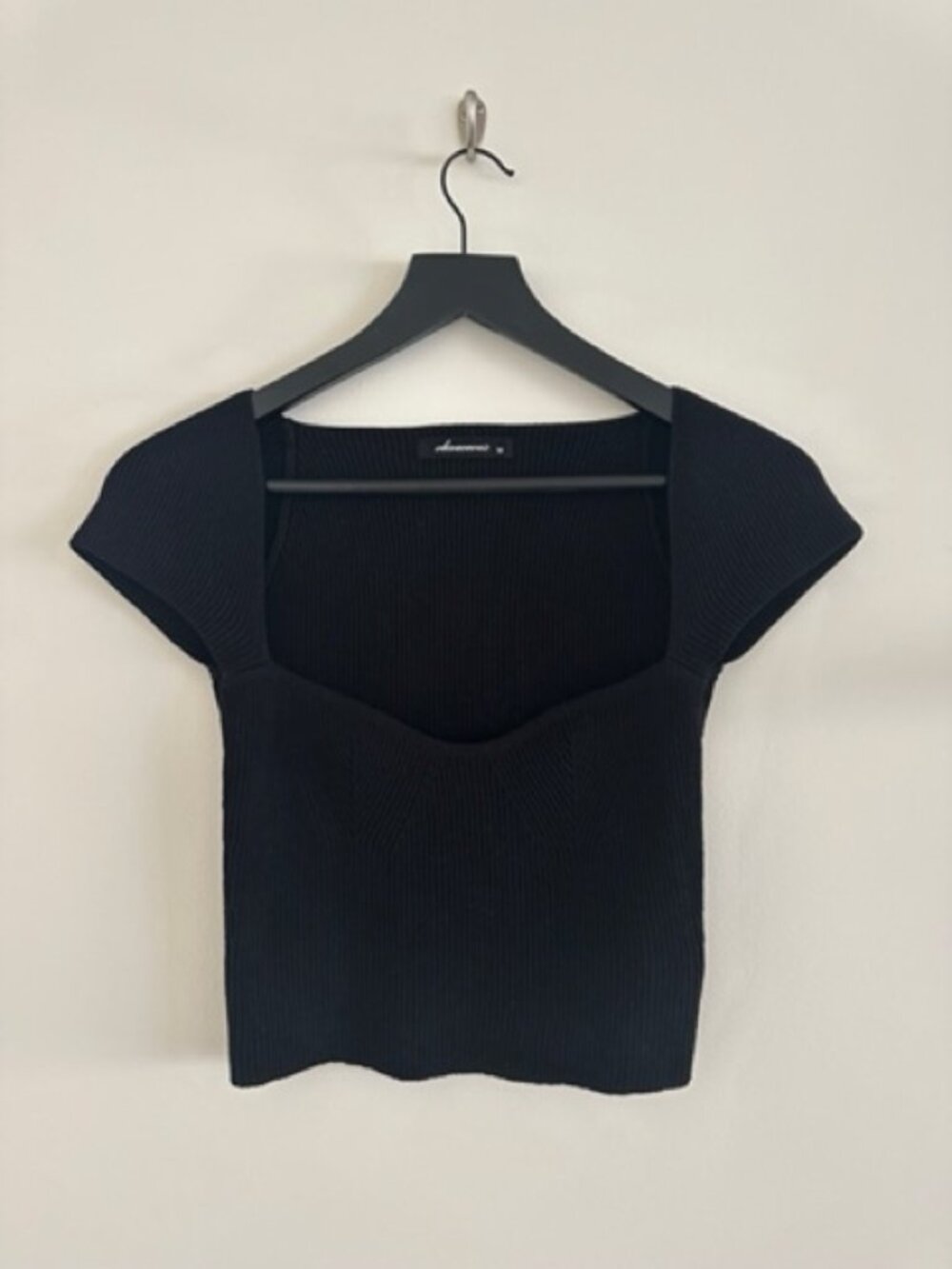 OLIVACEOUS Square Neck Ribbed Knit Top - Picture 3 of 4